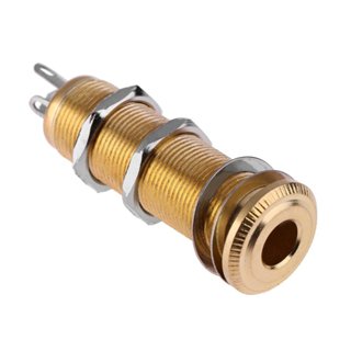Jack P10 Stereo Cilindrico Guitarra Baixo Dourado em Oferta na Shopee