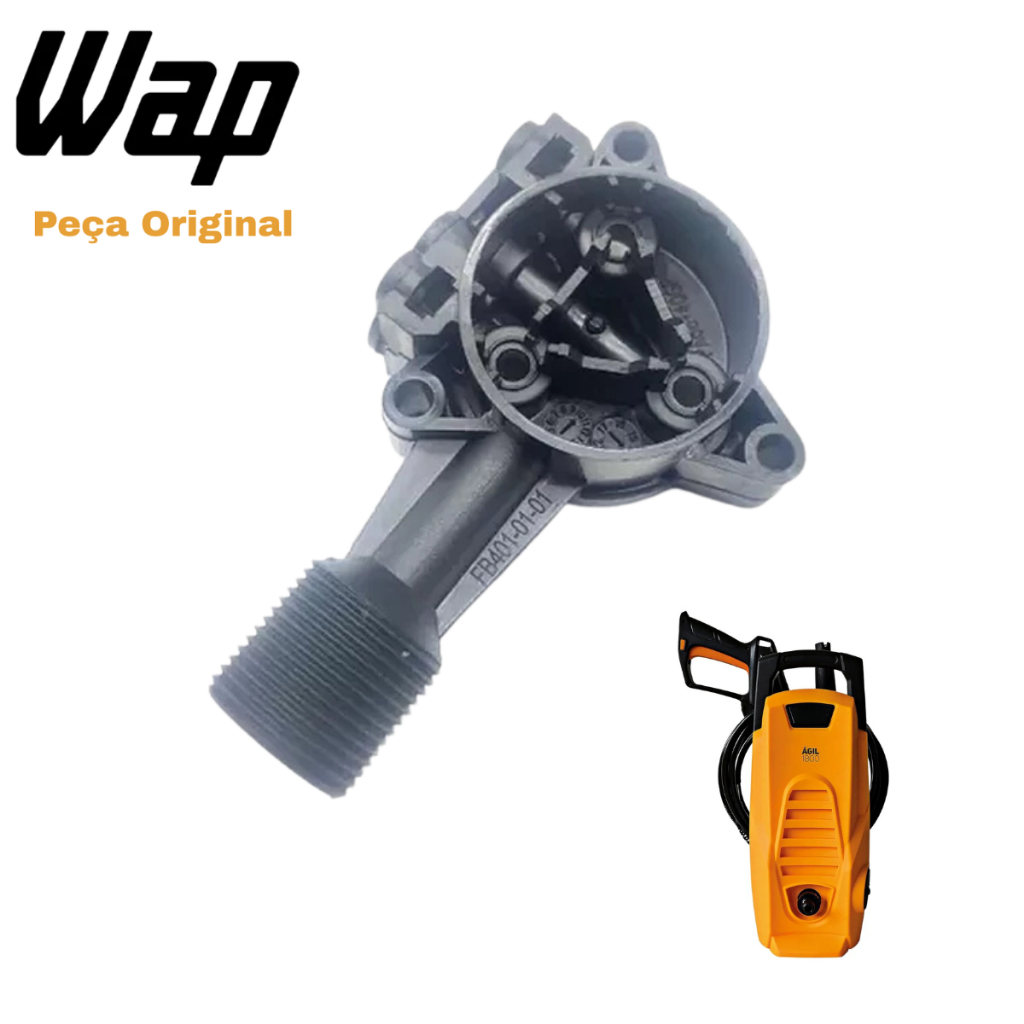 Cabeçote Guia Intermediário com Conector de Entrada para Lavajato WAP Ágil 1800