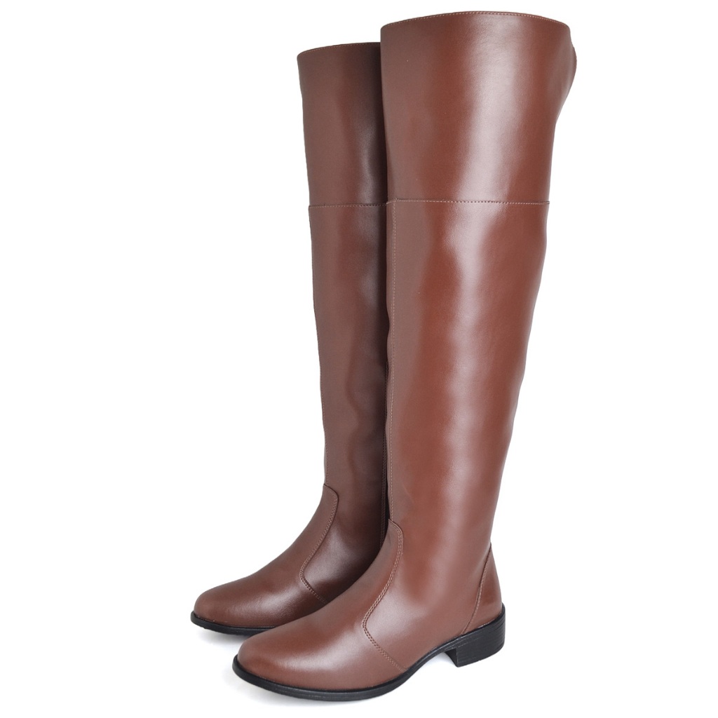 Bota Feminina Over The Knee Marrom Original Dubuy Jezy 1714DB em Oferta na Shopee
