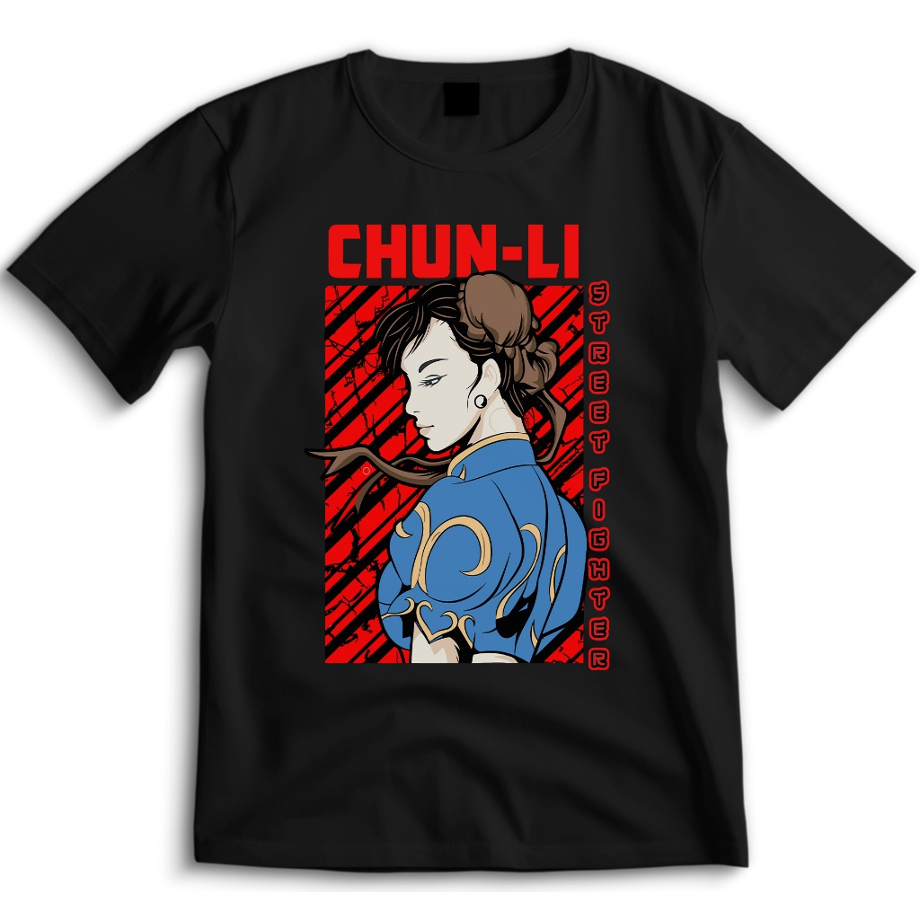 Camiseta Street Fighter Chun-Li 100% Algodão Camisa Estampada Unissex - 1146