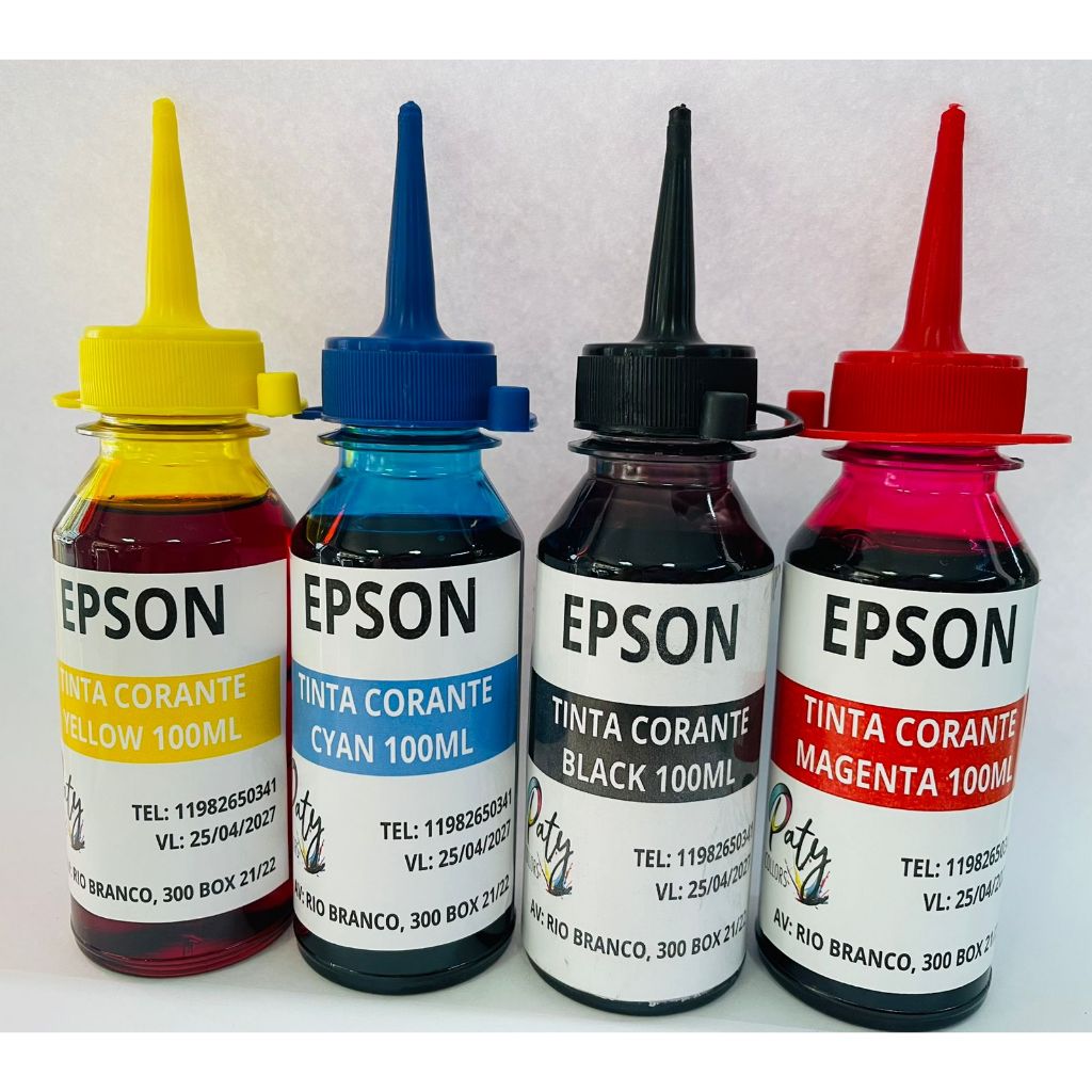 Kit de tinta compatível 100ml para impressora EPSON  Sistema de bulk ink