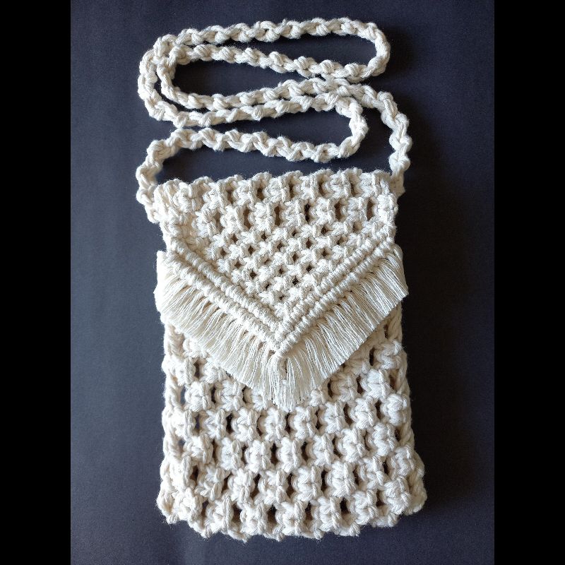 porta celular macramê pronta-entrega em Oferta na Shopee