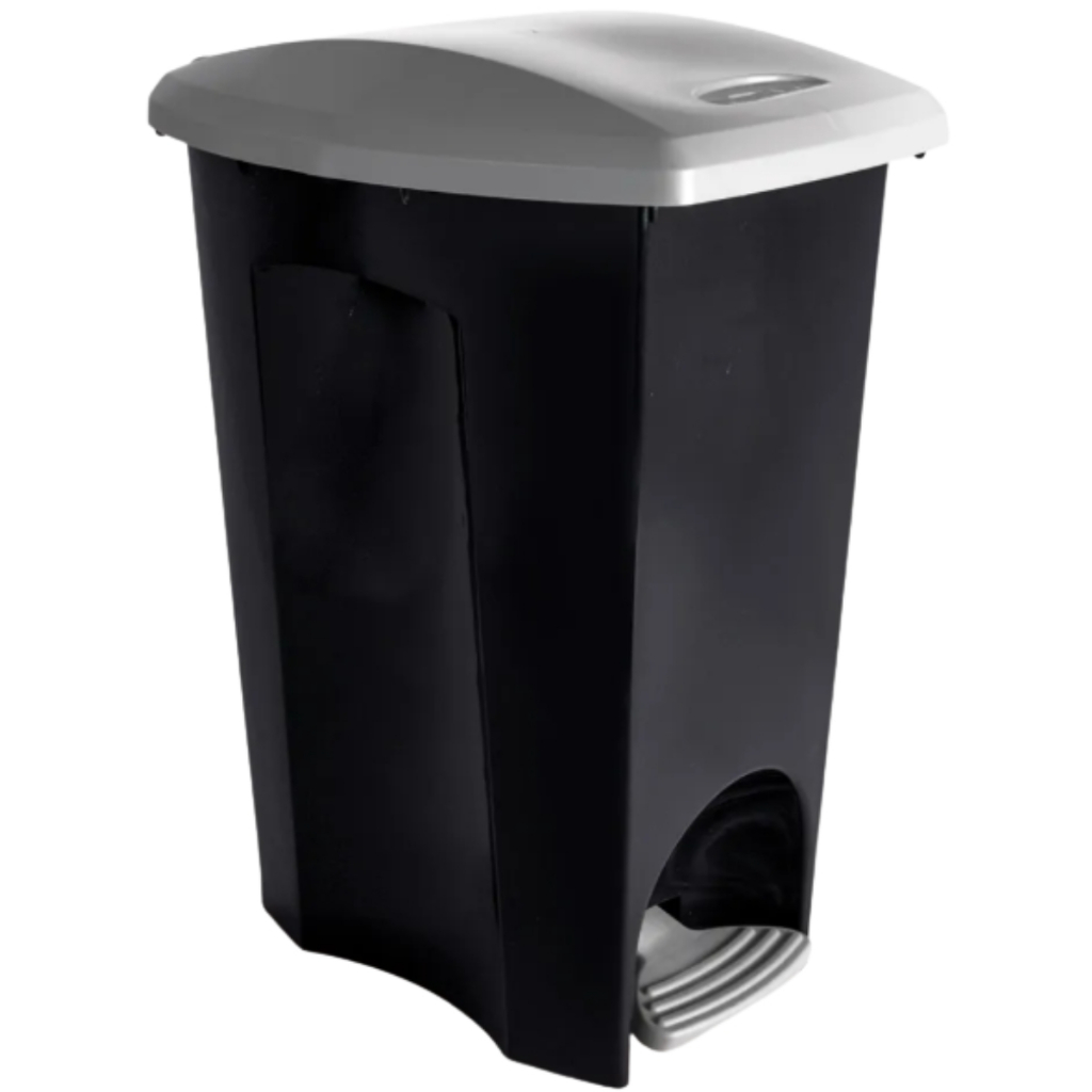Lixeira Com Pedal Ecoblack 48 Litros Preta Plasútil em Oferta na Shopee
