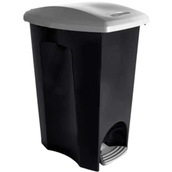 Lixeira Com Pedal Ecoblack 48 Litros Preta Plasútil