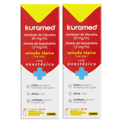 Kit 02 Kuramed Cimed Solução Tópica Spray Antisséptico 50ml