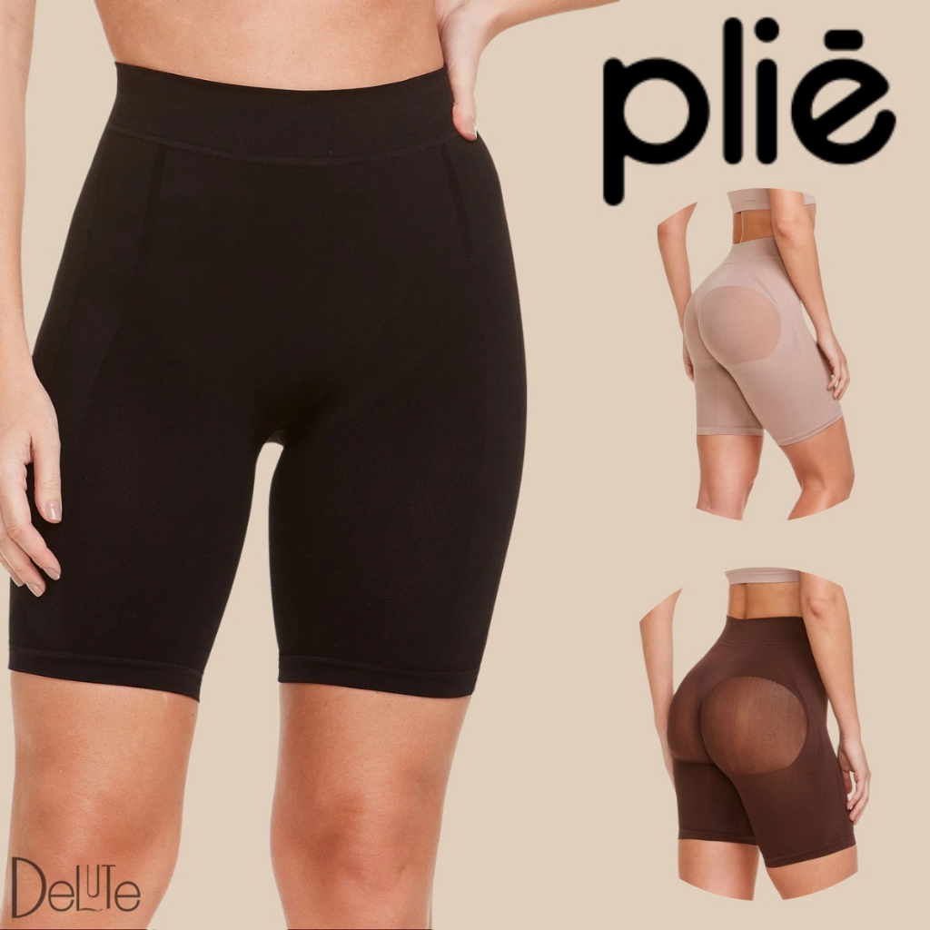 Modelador Feminino Bermuda Plie Cós Baixo Compressão