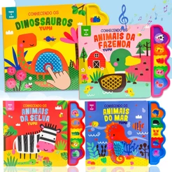 Livro Sensorial Bebê | Toque E Ouça Com Sons E Texturas | Coleção Premium Educativa