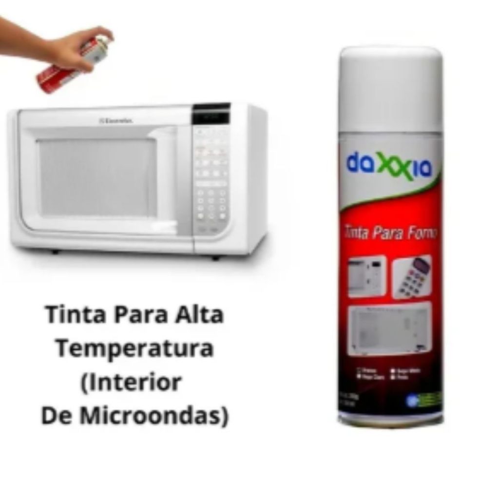 Tinta Spray Daxxia para Micro-ondas Reparo e Retoque Fundo