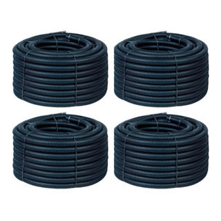 Kit 04 Conduite Corrugado Elétrico Rolo 50 Metros 3/4 Canduite Cinza Escuro 3/4 Reforçado - Promoção em Oferta na Shopee