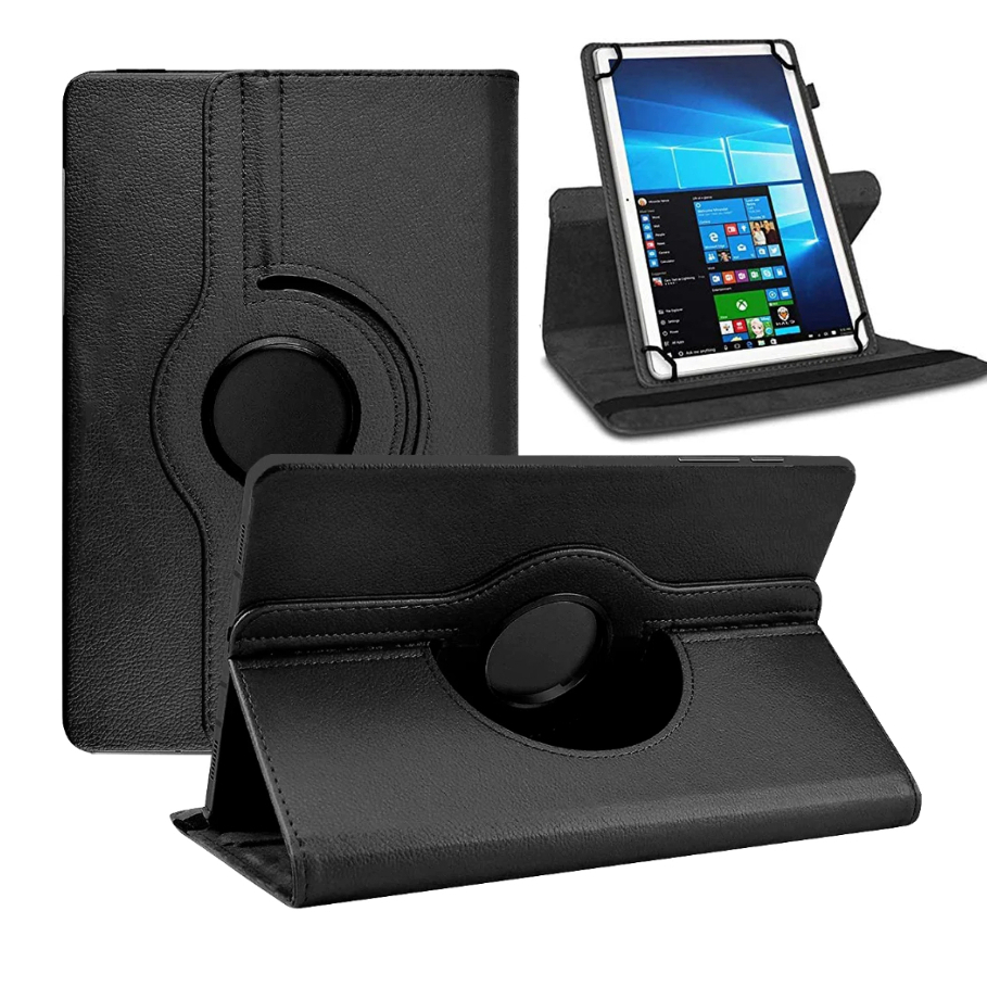 Capa giratória 360° em couro para celular e tablet universal (9.7", 10", 10.1", 10.2"), compatível com Samsung 003