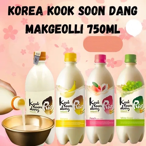 Bebida Tradicional Coreana Korean Rice Wine Kook Soon Dang Makgeolli com Frutas 750ml Garrafa em Oferta na Shopee