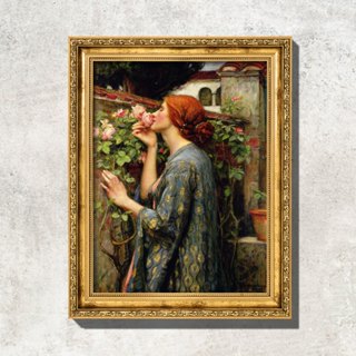 Quadro - A Alma da Rosa - John William Waterhouse - Moldura em Madeira em Oferta na Shopee