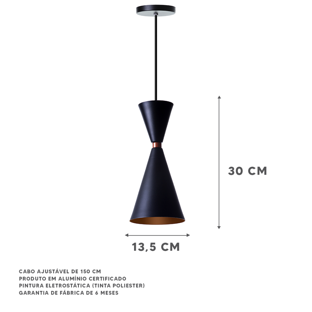 Kit 3 Pendentes Sala Estar Mini Moscou 30cm Sala Balcao Gourmet — imagem 2 de 2