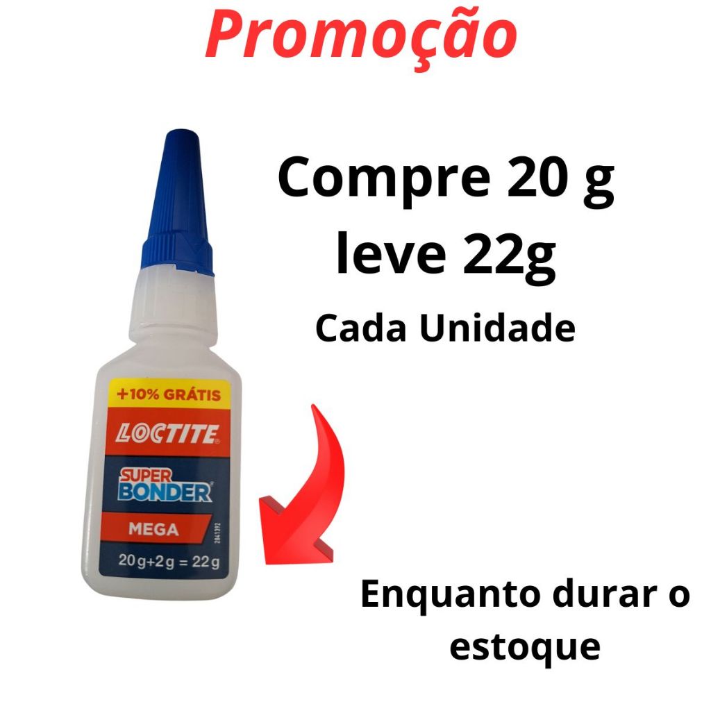 Super Bonder Cola Instantânea Multiuso Varias Superficies Loctite Henkel 20g em Oferta na Shopee