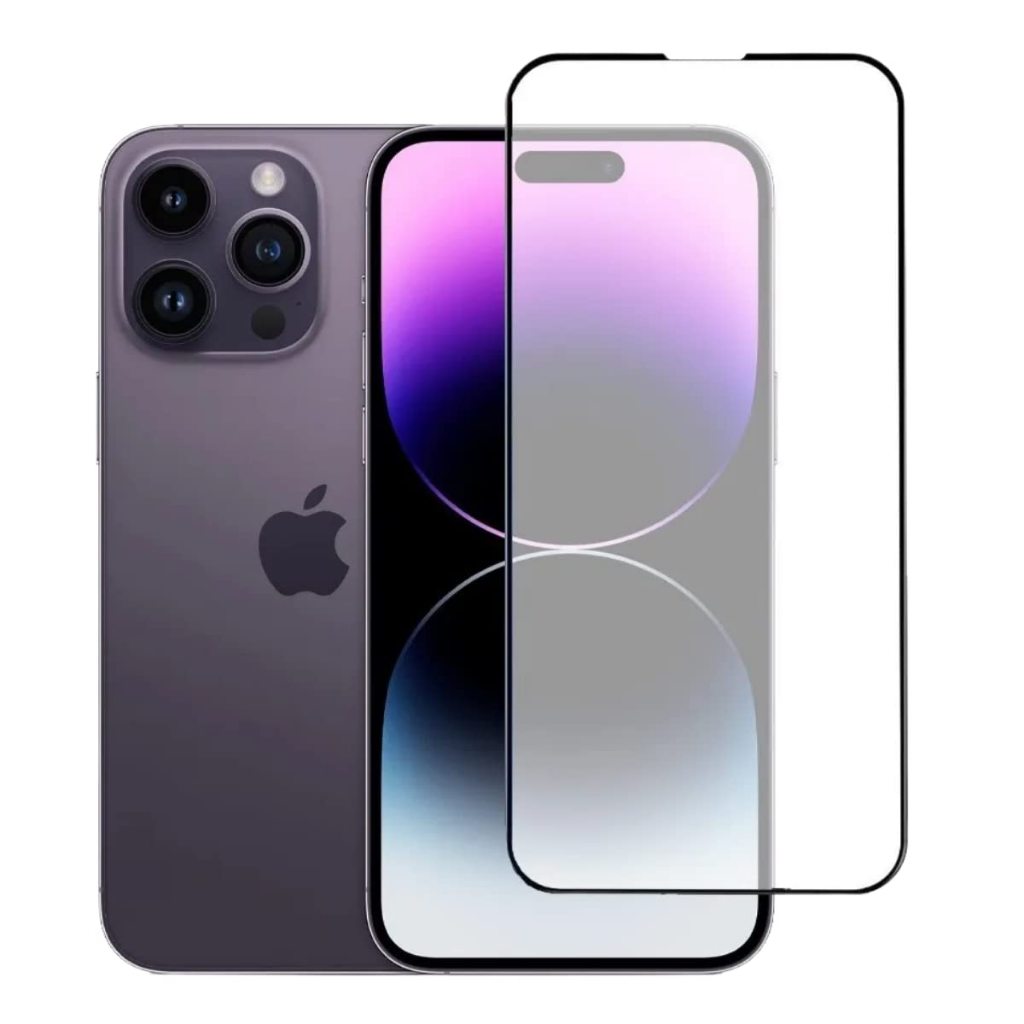 3 Películas ( iPhone 14\14 Pro\14 Pro Max ) De Vidro 3D + lenço umidecido De Limpeza