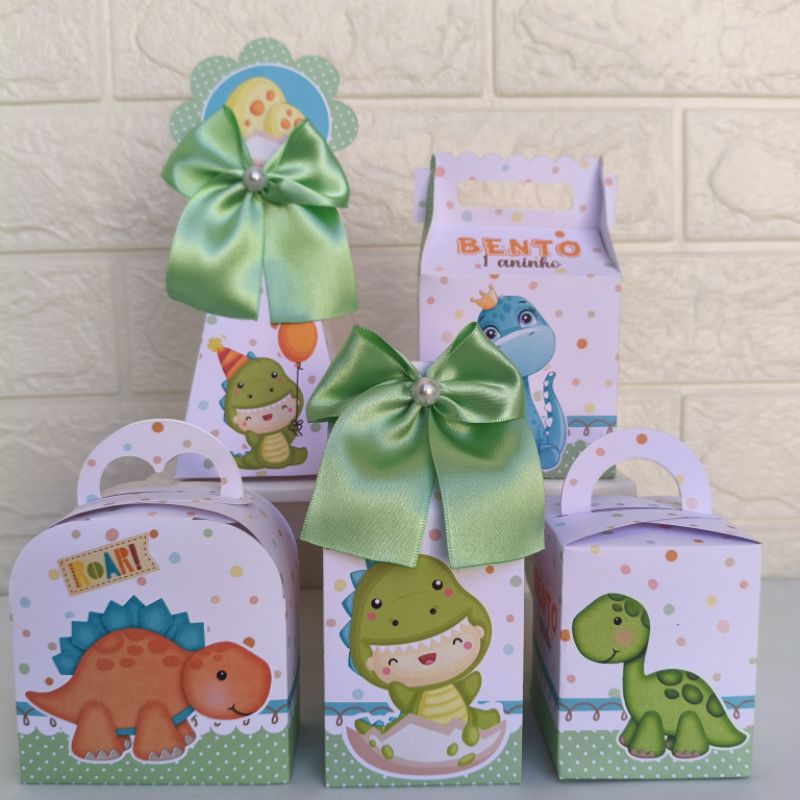 Kit Personalizado Dino Baby Cute Dinossauro Lembrancinha para Aniversário Caixinhas