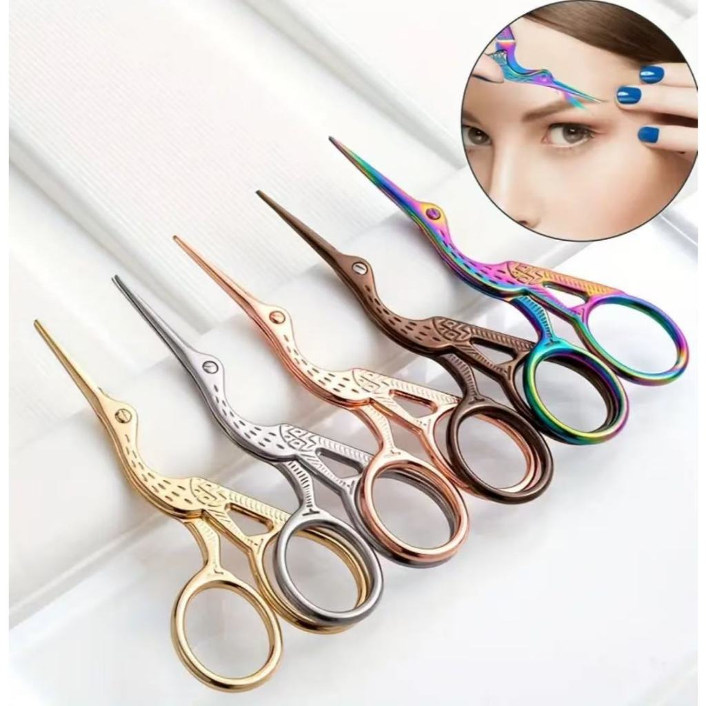Tesoura De Alfaiataria Pássaro Com Cortador Bordado Croche Design de Sobrancelhas Garça em Oferta na Shopee