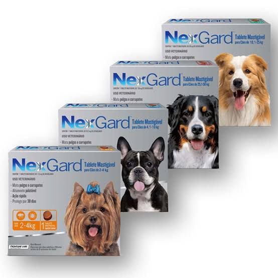 Kit 3 Antipulgas E Carrapatos 4 A 10kg Envio Imediato