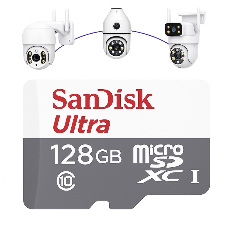 Cartão De Memória Sandisk 128gb Classe10 Ultra Adaptador  P/Celular, Câmeras/Notebook Envio Imediato