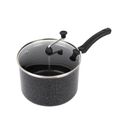 Pipoqueira Antiaderente Tampa Vidro 20Cm 4L Preto Nacional