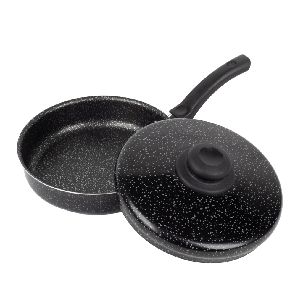 Frigideira Alta Antiaderente Com Tampa 20Cm Preto Nacional em Oferta na Shopee