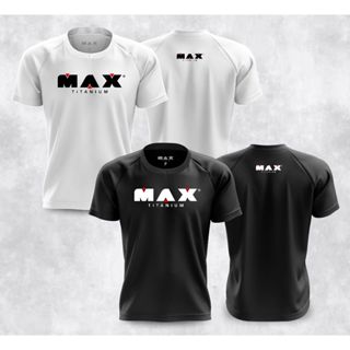 Kit 2 Camisas ou Regatas Dry Fit Max Titanium - Branca e Preta Esportiva Academia Treino em Oferta na Shopee