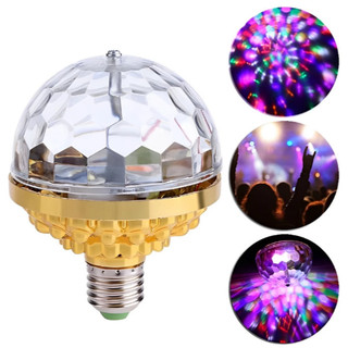 Lâmpada Bola Giratória RGB Luz De LED Estágio Para Disco Club