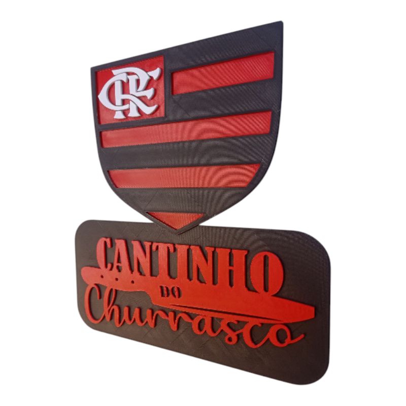 Placa Flamengo Decorativa Cantinho do Churrasco