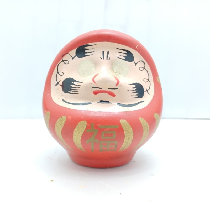 Boneca Japonesa stilo Daruma dolls em cerâmica ( usado)