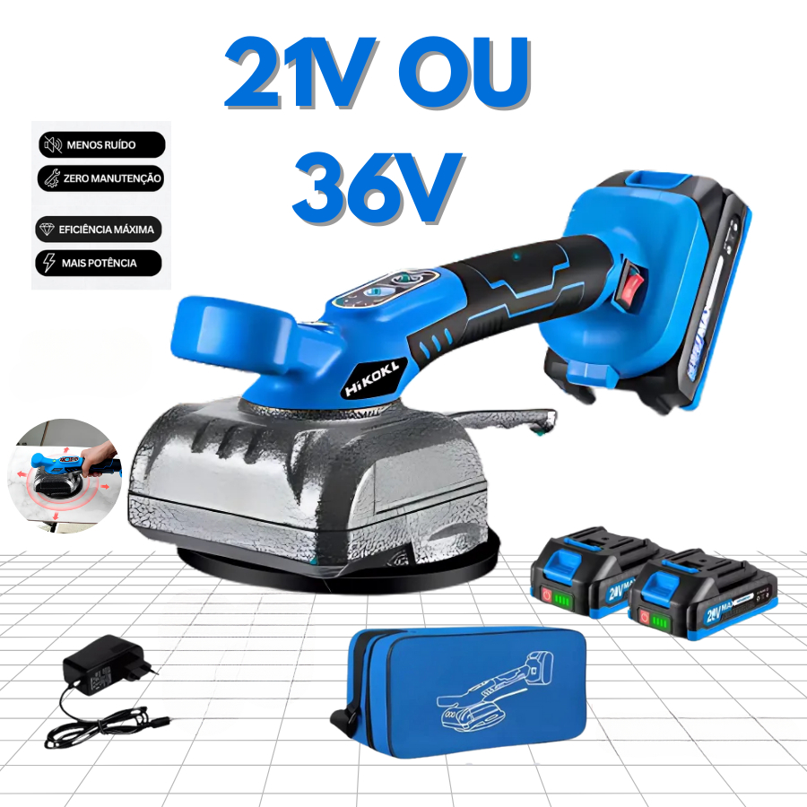 Máquina Ventosa para Assentar Pisos Azulejos e Porcelanatos com Kit Acessórios e 2 Baterias em Oferta na Shopee