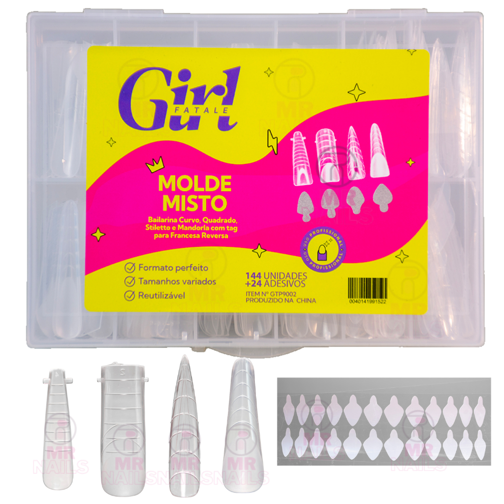 KIT MOLDE F1 BAILARINA ALMOND RUSSO STILETTO QUADRADO BAILARINA 4 MODELOS em Oferta na Shopee