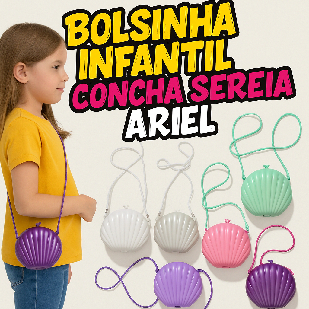 Kit Com 12 Bolsinha Concha Sereia ARIEL Plastica CORES SORTIDAS LINDAS LEMBRACINHAS PARA FESTINHAS em Oferta na Shopee
