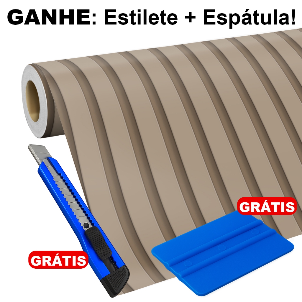 Papel de Parede Adesivo Ripado Ripas Marrom Claro Ripas Rolo de 5 Metros para Sala e Quarto