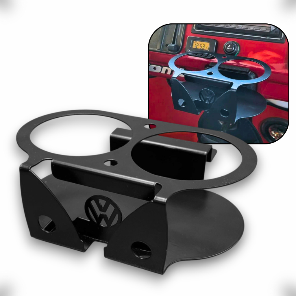Porta Copos e Suporte Celular Kombi todos os Anos e modelos com espaço para carregador