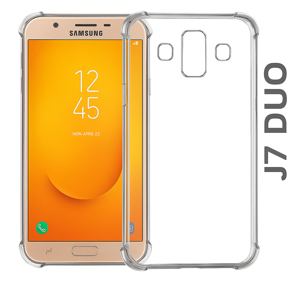 Capa Capinha  - Galaxy J7 Duo TPU Flexível Transparente Com Proteção UV e Borda Anti-Shock