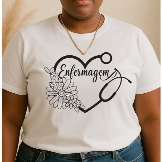 Uniformes baby look, camisetas até o Plus size enfermagem, técnico de enfermagem, estampas enfermeira