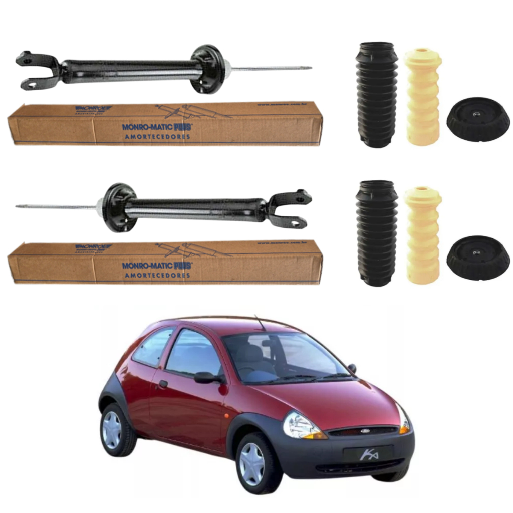 PAR AMORTECEDOR TRASEIRO FORD KA 1997 A 2007 MONROE + KIT