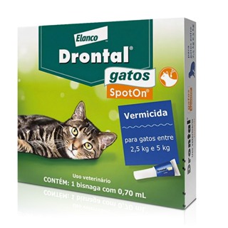 Drontal Spot On Cats 0,7ml Vermífugo para Gatos de 2,5 a 5kg SpotOn 1 Bisnaga Elanco em Oferta na Shopee