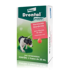 Vermífugo Drontal Puppy Suspensão 20ml para Cães Filhotes Elanco