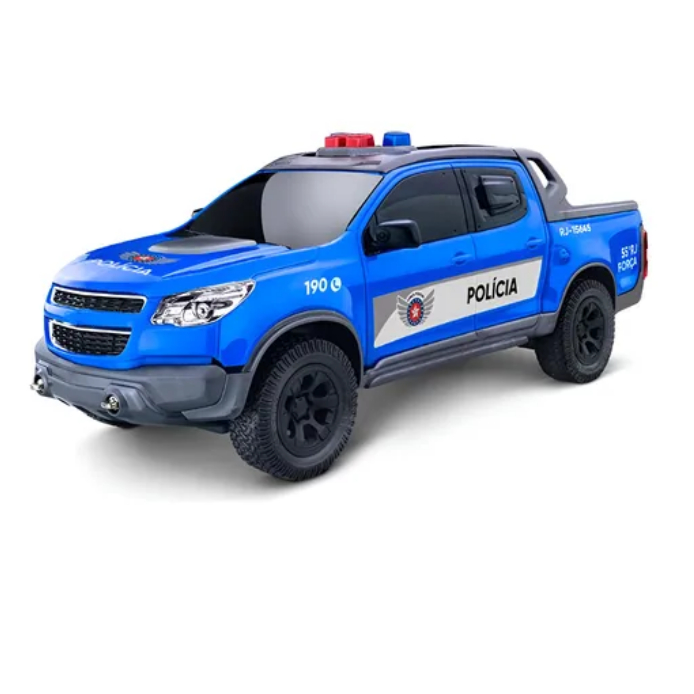 Carro Carrinho Viatura Pick-up S10 Polícia Miniatura - Roma