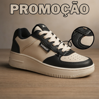 Tênis Masculino Casual Unissex Preto Bege Minimalista Barato - 34 ao 43 - Leve e Flexível em Oferta na Shopee