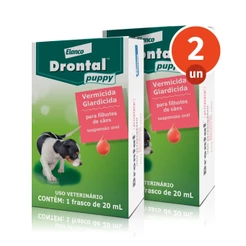 Kit 2 Vermífugo Drontal Puppy Suspensão 20ml para Cães Filhotes Elanco