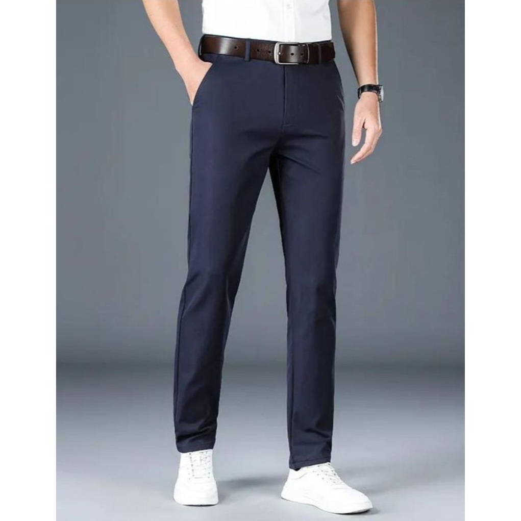 Calça Social Masculina Slim Oxford - Liquidação