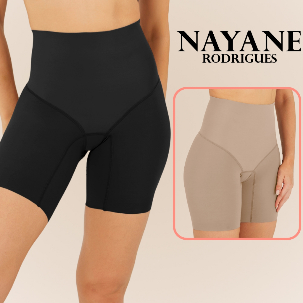 Bermuda Cintura Alta Invisível Fit de Compressão Redutora de Medidas Reforçada Nayane Rodrigues em Oferta na Shopee