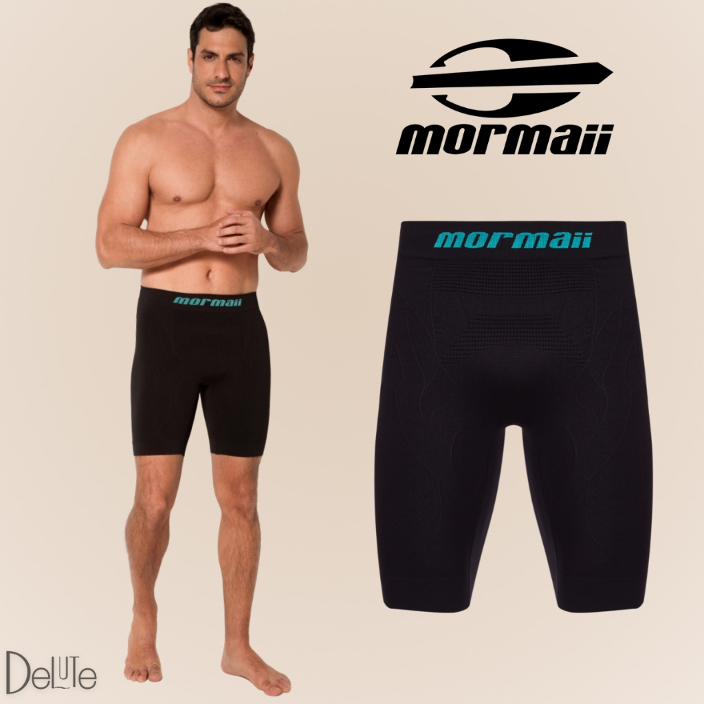 Bermuda Térmica Adulta Mormaii Sem Costura Masculina Alta Performance Resistente Anti Assaduras em Oferta na Shopee