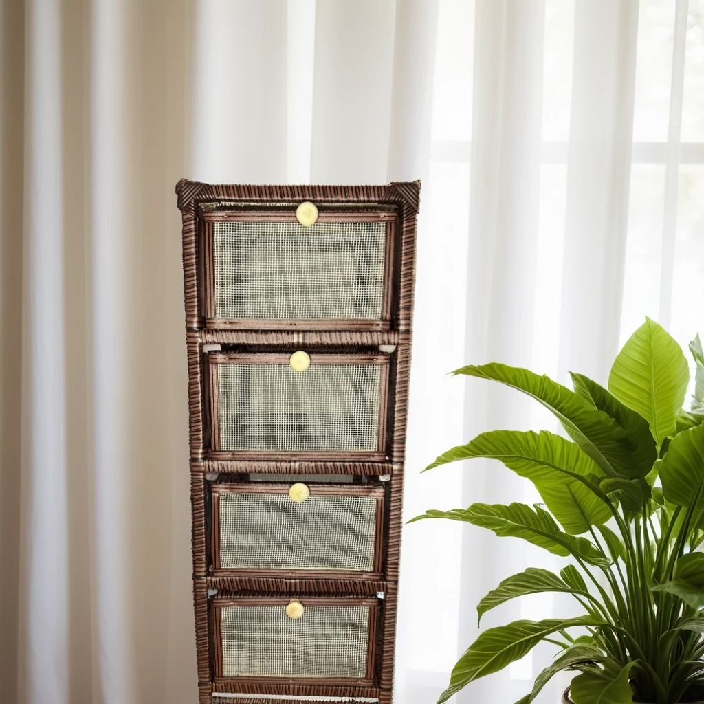 Gaveteiro Organizador Artskell 4 Gavetas Tela 30x30x75 - Estilo e Praticidade em Oferta na Shopee