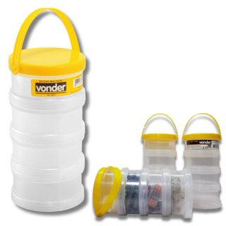 Estojo Organizador Pratico P/ Parafusos e Porcas 4 partes 90x40 Vonder em Oferta na Shopee