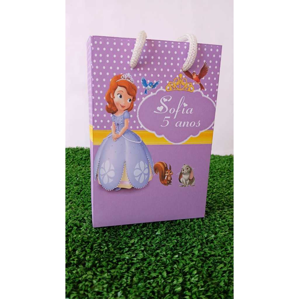 Sacolinha personalizada Princesa Sofia- PEGUE E MONTE