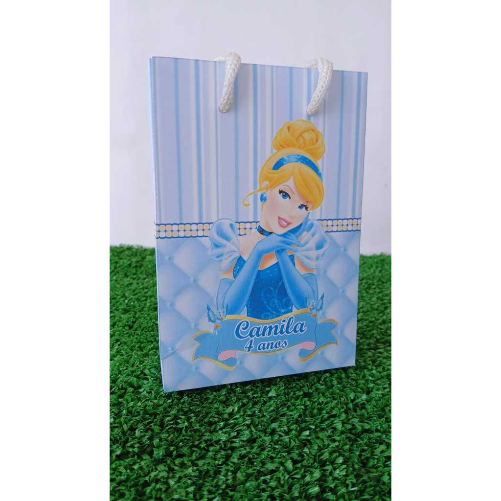 Sacolinha personalizada Cinderela- PEGUE E MONTE