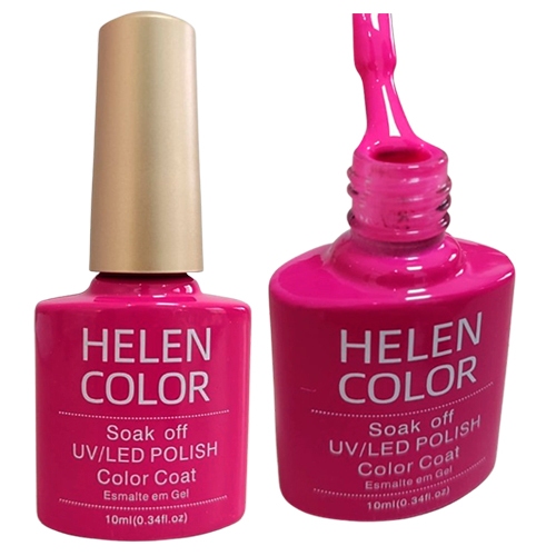 Esmalte Em Gel Rosa Choque Helen Color 152 10ml em Oferta na Shopee